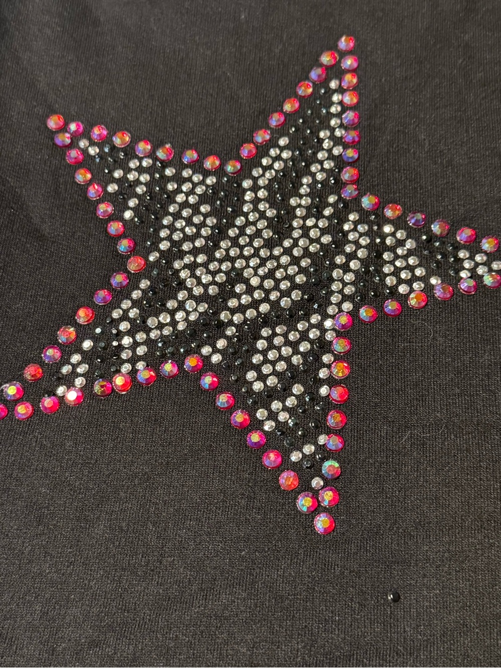 Rue21 Y2K Black Red Rhinestone Star Wide Leg Lounge Pants XL Big and Tall - Picture 7 of 8